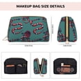 thumbnail image 5 of Picia Snake And Rose Print Leather Makeup Bag Make Up Bag Travel Toiletry Bag for Her Girlfriend Teacher Teen Girl Gifts, 5 of 8