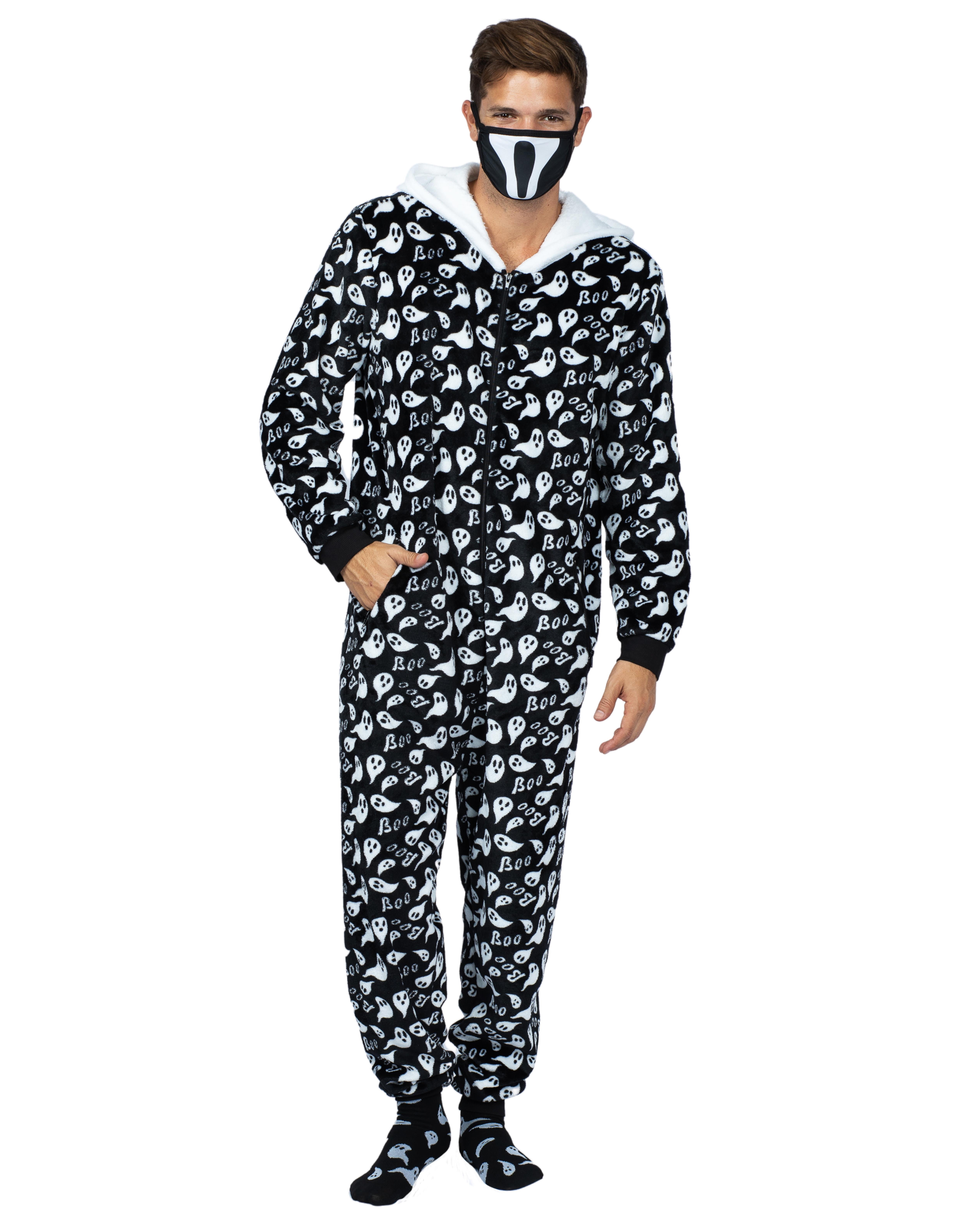 Prestigez Mens Family Devil Onesie Pajama Costume Union Suit Sleepwear With Hood Mask And Socks Red Devil Size Men M Walmart