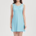 thumbnail image 7 of LIIPEE Womens Summer Nightgown Casual V Neck Sleep Dress With Built In Bra Ladies Cozy Sleepwear, 7 of 7