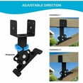 thumbnail image 3 of Patio Roof Riser Brackets, Pergola Roof Riser Brackets Saddle Shaped Wood Roof Beam Brackets, Adjustable Riser Beam Rustproof Brackets, 3 of 4