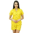 thumbnail image 1 of Bimba Women's Cotton Nightwear Button-Down Top With Shorts Cute Night Suit Set, 1 of 7
