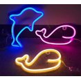 thumbnail image 2 of LINLIN Neon Sign,Dolphin Whale Neon Sign Light Wall LED Neon Night Lamp USB Battery Powered Led Neon Light Sign Bedroom Decor, 2 of 3