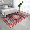 thumbnail image 3 of Noahas Traditional Persian Area Rug Suitable for Bedroom, Living Room, Floor room, Dining room, Red , 4' x 6', 3 of 8
