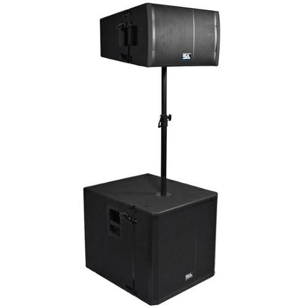 Seismic Audio Powered Line Array System - 18" Subwoofer, 12" Line Array Speaker and Pole - SAXLP-PKG1
