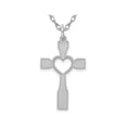 thumbnail image 1 of Collier Pendentif Croix Cœur en Argent Sterling avec Chaîne, 1 of 4