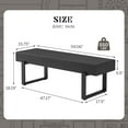 thumbnail image 5 of GZXS Industrial Ottoman Bench for Bedroom End of Bed, Black MDF Entryway Shoe Bench with Sturdy Metal Legs, 59"L x 17.5"W x 18.19"H, 5 of 9