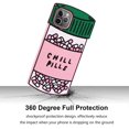 thumbnail image 3 of Lindo estuche para iPhone, Funny Chill Pills Capsule Bottle 3D Cartoon Soft Silicone Rubber Protección completa a prueba de golpes para niños, niñas, mujeres y damas Adepaton HMHZ510-3, 3 of 5