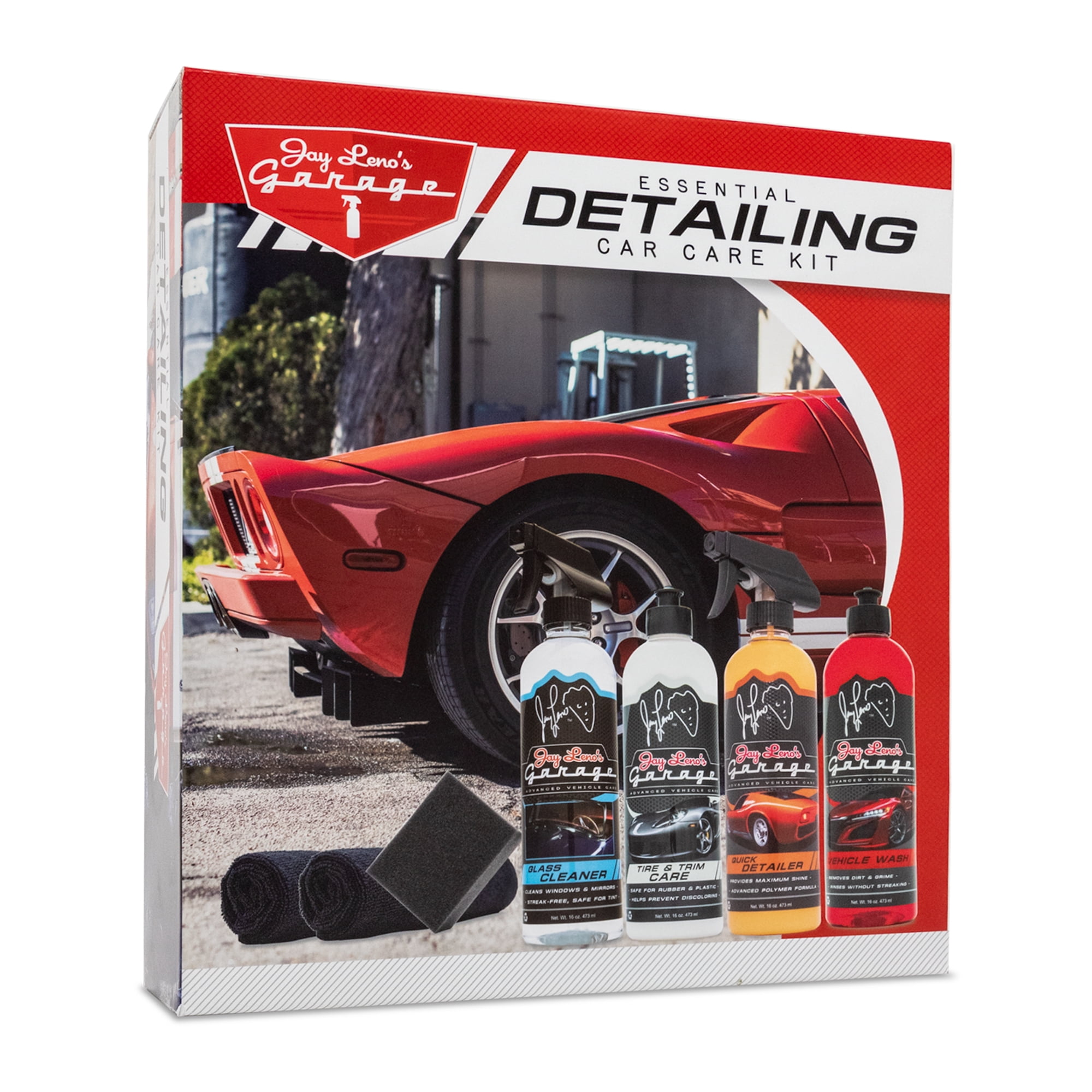 Jay Leno's Garage Essential Detailing Car Care Kit Automotive Cleaner (7 Pieces) Walmart