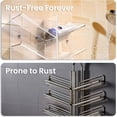 thumbnail image 4 of Clear Acrylic Shower Caddy with Suction Cups, Wall Mounted Rustproof Bathroom Organizer, No Drilling Required, Sturdy and Durable Combination Shelf, 4 of 7