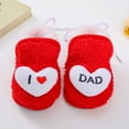thumbnail image 2 of UngA Baby Booties Baby Boots Boys Girls Infant Slippers Cozy Fleece Boots First Walking Shoes Warm Socks Newborn Crib Shoes Red,4.5, 2 of 2