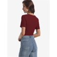 thumbnail image 6 of Womens Tops Crew Neck Summer Short Sleeve Casual Slim Fitted Tshirt, 6 of 6