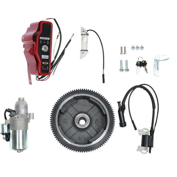 For Honda GX240 8HP GX270 9HP Engine Electric Start Kit Flywheel Starter Motor Ingition Kit