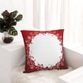 thumbnail image 6 of Fuzoiu Winter Christmas Snowflake Print Square Pillow Cover,Hidden Zipper Design,Luxury Square Pillow Case, Throw Pillow,Couch Cushion-22"x22", 6 of 7