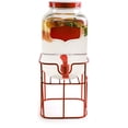 thumbnail image 2 of Circleware Yorkshire Mini Chalkboard Beverage Dispenser with Lid and Stand, 1 Gallon, Red, 2 of 4