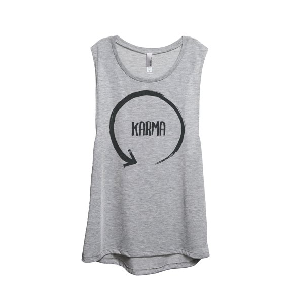 Thread Tank Designs - Karma Cycle Women's Sleeveless Muscle Tank Top Tee