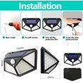thumbnail image 2 of Outdoor Solar Lamp Motion Sensor Light Led Projector Outdoor Wall Lighting Solar Spotlight IP65 Waterproof 3 Modes Lighting for Garden Garage Carport Terrace Home, 2 of 5
