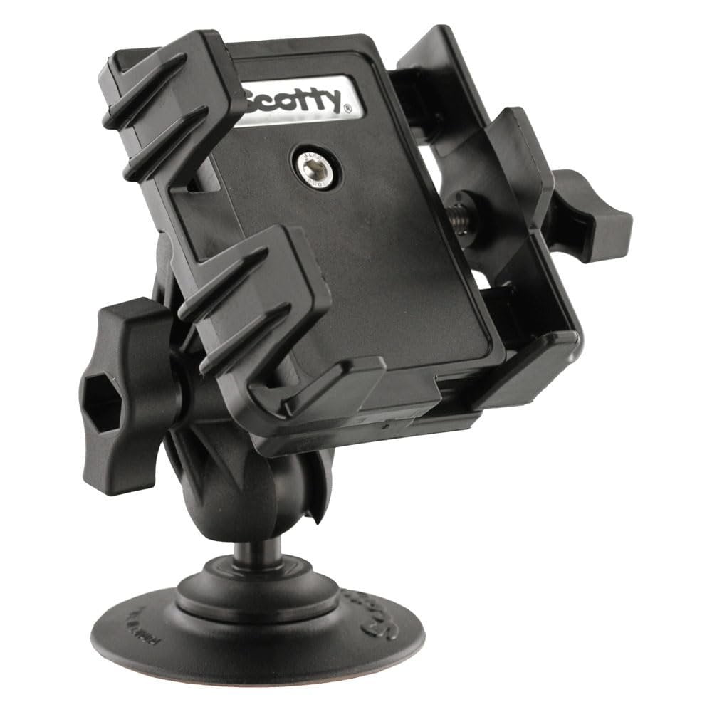 Scotty 0139 Phone Holder w/Post, Track Rail Mounts [0139]