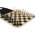 thumbnail image 2 of Standard Club Easy-Carry Plastic Chess Set - Black & Ivory Pieces with Vinyl Rollup Board - Black, 2 of 8
