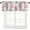 Navy Blue Red Coral, variant on Orange Grey Coral Coastal Farmhouse Short Window Curtain Valances, Summer Beach Valances for Windows, Seaside Nautical Rod Pocket Kitchen Valances for Living Room Bedroom Bathroom Cafe 54"x18"