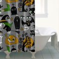 thumbnail image 4 of Halloween Witch Spooky Icons Pattern Shower Curtain 72"x72" ,Bathroom Decorative Shower Curtains Set with 12 Hooks,Modern Waterproof Washable Shower Curtain, 4 of 6