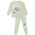 thumbnail image 1 of Conjunto de ropa Bluey, sudadera y pantalones para niños de 6 años, color verde, 1 of 1