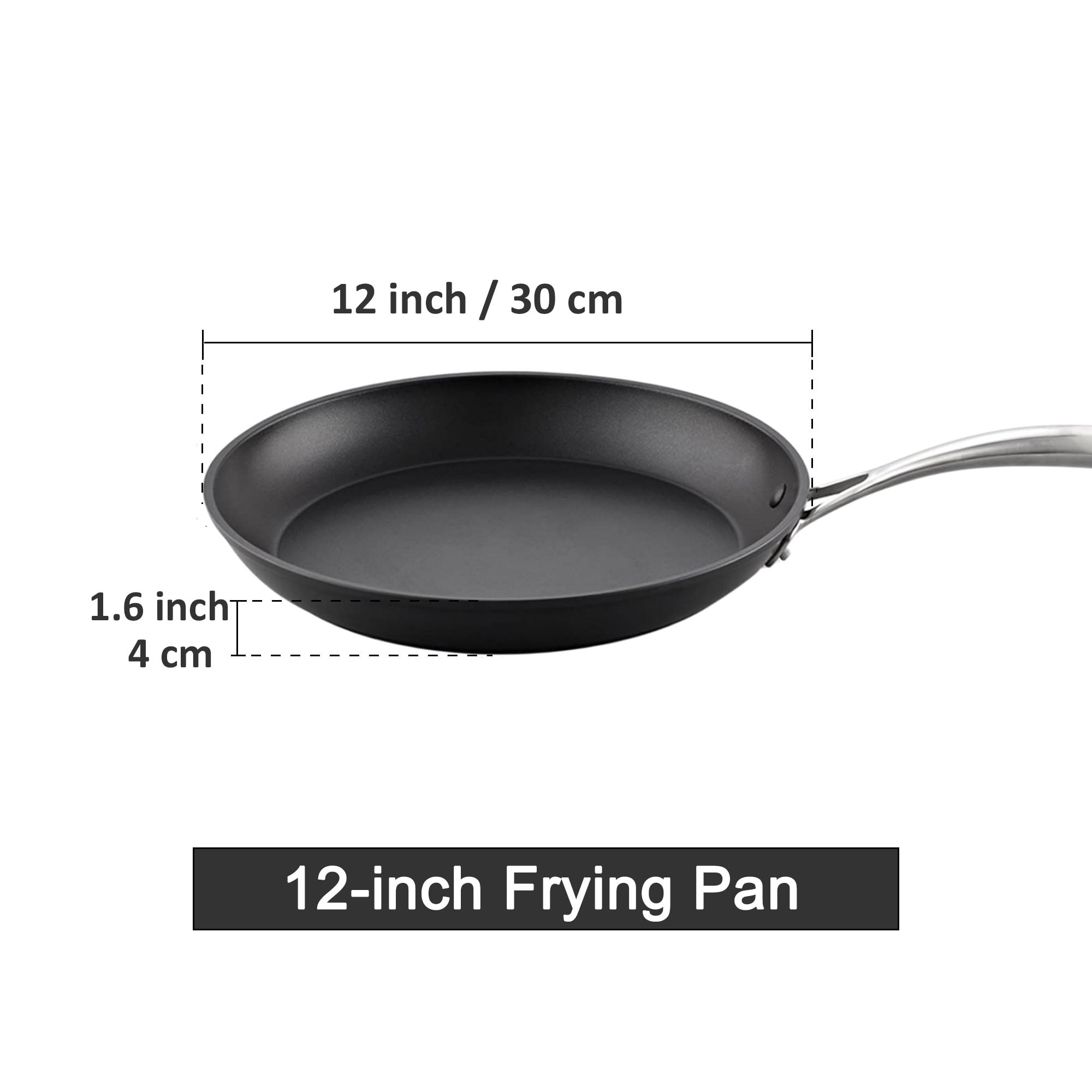 Wodillo Nonstick Frying Pan Skillet, Nonstick Omelette Pan,Induction Base,  Hard-Anodized, Durable & Oven Safe to 420°F, Dishwasher Safe (10 INCH)