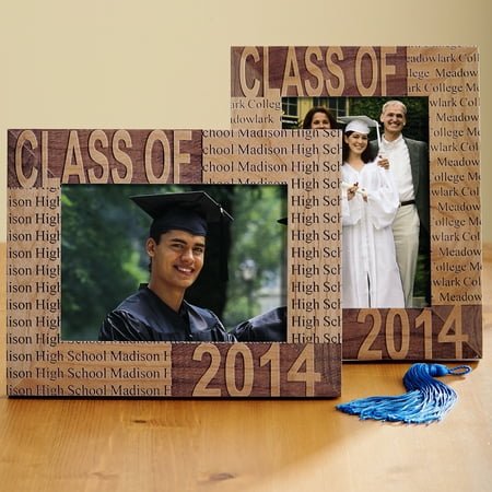 Personalized Wood Laser Engraved Grad Frame, 5x7"
