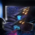 thumbnail image 4 of 2 Pcs Lunettes de Jeu de Film 3D Rouges Bleues Lunettes de Visionnement 3D pour Films Jeux,..., 4 of 5
