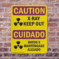 thumbnail image 4 of (2 Pack) X-Ray Keep Out Bilingual OSHA Caution Radiation Sign 18 Inch X 24 Inch Indoor / Outdoor Rust-Free Aluminum Metal Signs for Workplace, Workshop, and Construction Site, Made in, 4 of 8