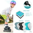 thumbnail image 5 of Kids Protective Gear for 3-8 Years Toddlers, Knee Elbow Pads with Wrist 3 in 1 Sports Gear Set for Bike, Cycling, Skateboard, Light Blue, 5 of 9