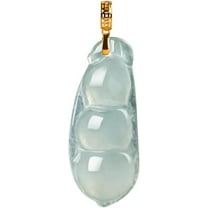 14K Gold Jade Green Bean Necklace, Lucky Jade Necklace - Perfect Birthday and Mother's Day Gift for Mother, Wife and Girlfriend