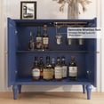 thumbnail image 3 of CBJCBJ 31.4"Mid-Century Sideboard Buffet Cabinet , Storage Cabinet with Adjustable Shelves, for Entryway, Dining Room,Blue, 3 of 8