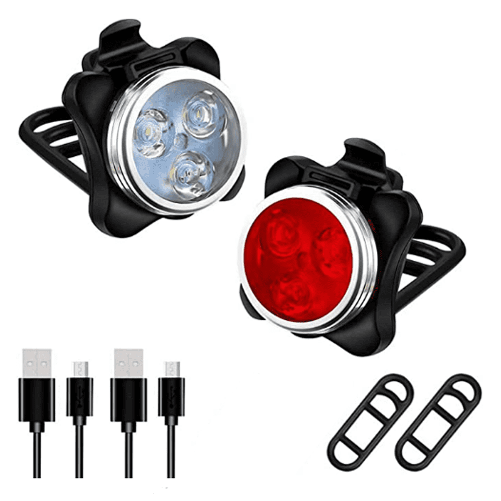 Kit D'éclairage Rechargeable Pour Vélo,YSTP Phare De Vélo 3000 Lumens, Phare Super Lumineux, 3 Modes D'éclairage - Sport