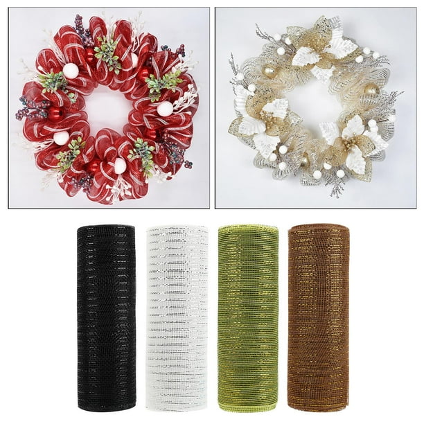 4 Uds. * rollo de cinta de 30 pies, primavera r, botín, lazos, regalos, guirnaldas, regalos , Color sólido perfecl cinta de malla