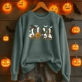 thumbnail image 4 of Spooky Goose Ghost Halloween Sweatshirts for Women 2025 Crewneck Funny Ghost Graphic Sweatshirt Pullover Tops, 4 of 6