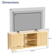 thumbnail image 3 of Hassch 58" TV Stand with 2 Doors for TVs up to 70", Media Console Table with Adjustable Shelf, Entertainment Center for Living Room, Bedroom,Natural, 3 of 6