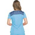 thumbnail image 3 of Dickies Dynamix Medical Scrubs Top for Women V-Neck DK740, M, Blue Ice, 3 of 7