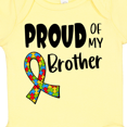 thumbnail image 4 of Inktastic Proud of My Brother Autism Awareness Puzzle Piece Ribbon Boys or Girls Baby Bodysuit, 4 of 5
