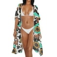 thumbnail image 3 of DISNIMO Womens Swimsuit Cover Up with Cow Sunflower Horse Print Kimono Cardigan Summer Bathing Suit Coverups Summer Casual Loose Bikini Cover up, 3 of 6