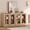 Beige, variant on 63" Modern Sideboard Buffet Cabinet with 4 Glass Doors, Multifunctional Sideboard with Large Storage and Adjustable Shelf, Oak
