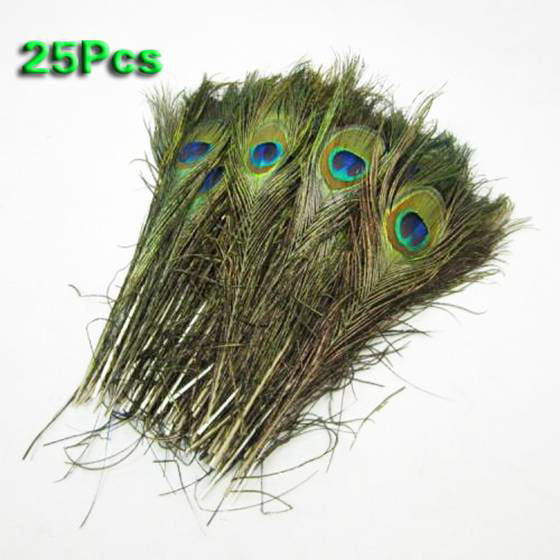 8Pcs/Set Real Natural Genuine Peacock Feather Sword Fly Tying Magerials 