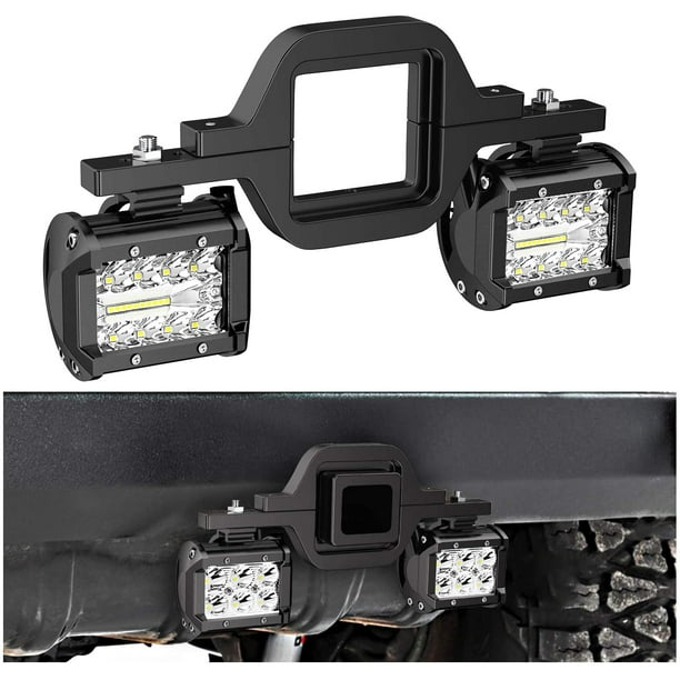 Nilight 2 PCS 4" 60W LED Light bar with 2.5 Inch Tow Hitch Mounting