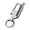 Silver, variant on Black Double-Face Metal Carabiner Keychain Lighter with Refillable Tank and Bottle Opener for Camping Hiking, 9.6x2.9cm