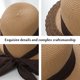 thumbnail image 3 of Sombrero de paja para mujer con circunferencia de 56-58cm, sombrero para el sol de verano, sombrero plegable de ala grande anti-ultravioleta para el sol, sombrero protector solar para cubrir la cara, 3 of 5