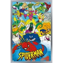 Marvel Comics - Spider-Man - 90s Animated Wall Poster, 14.725" x 22.375", Framed