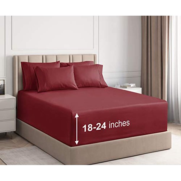 Extra Deep Pocket Sheets 6 Piece Sheet Set Queen Sheets Deep Pocket