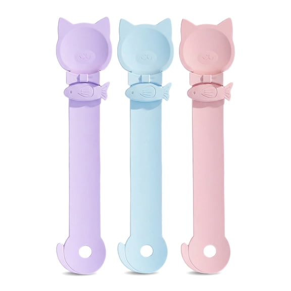 3PCS Cat Treat Spoon Squeeze,Cat Strip Feeder spoon,Easy Feeding Spoon for Licky Treats,Pet Food Spoon for Wet Food, Suitable for Churu Paste Treat(3 Color)