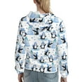thumbnail image 7 of Kdxio Playful Penguins and Snowmen Print Womens Oversized Hoodies Sweatshirts Hooded Pullover Tops Sweaters Casual-XX-Large, 7 of 7