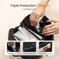 thumbnail image 5 of Lomyolo Travel Makeup Bag for Women, 2Pcs Puffer Cosmetic Bags Large Capacity, Toiletry Bag Waterproof Portable, Wide Open Cosmetic Organizer Pouch with Compartments for Toiletries & Brushes-BLACK, 5 of 7