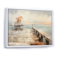 thumbnail image 2 of Designart "Memories of the Weathered Pier II" Landscapes Floater Framed Canvas Wall Art, 2 of 7